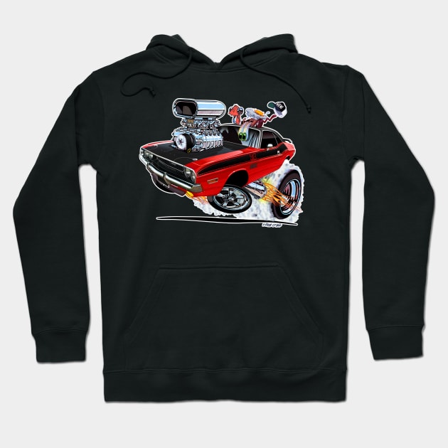 Vince Crain High Octane 1970 Dodge Challenger Hoodie by vincecrain